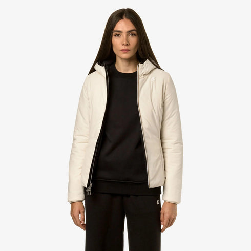 Giubbino Donna corto Lily Warm Double Lilla beige K-Way- Francavilla Moda